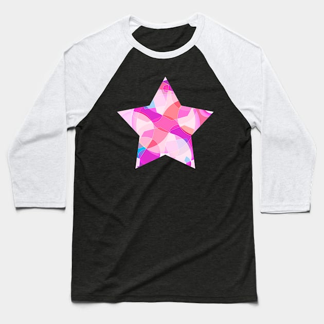 Magenta abstract Baseball T-Shirt by Kfirwz